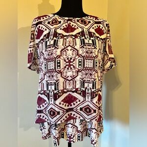 New Directions Cold Shoulder Drop Tail Top